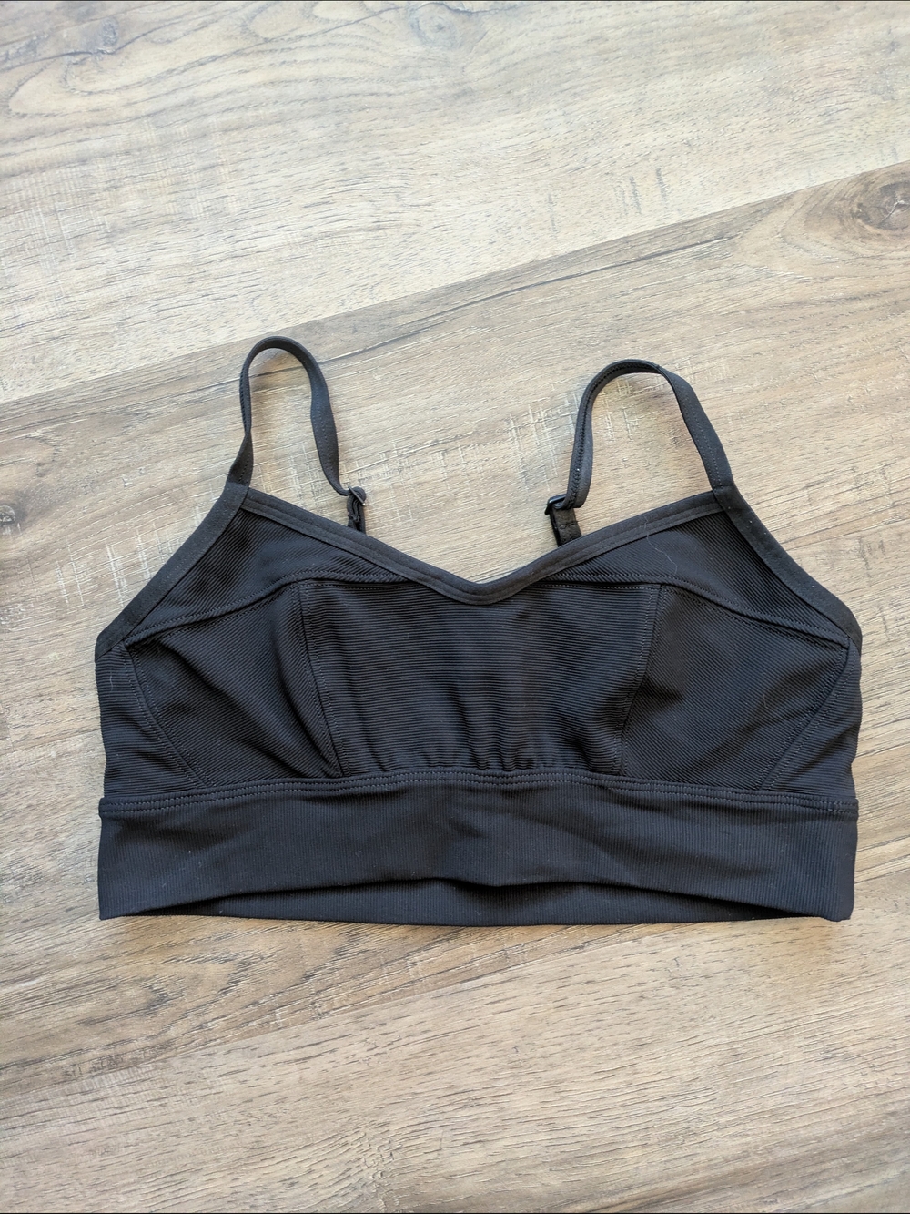 Offline By Aerie Black Adjustable-Strap Sports Bra Sz S